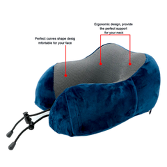 HiBag.Soft Travel Pillow U Shaped Travel Healthcare Memory Foam Neck Cervical Airplane Pillow Neck Cushion